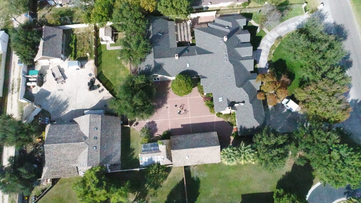 Overview of large house from up high with Griffin Contracting